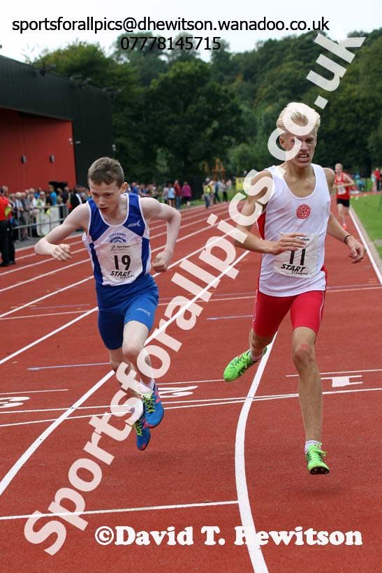 Boys 800 metres at the Northern Inter-Counties under-17s and 15s at Witton Park, Blackburn. Photo: David T. Hewitson/Sports for All Pics